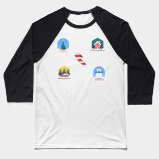 Christmas stickers Baseball T-Shirt